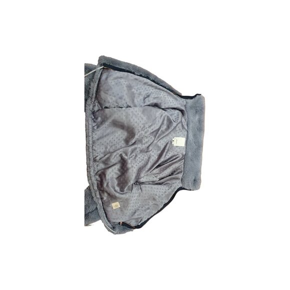 Anthropologie Siz M Bristol Faux Fur Jacket Blue Polyester Full Zip Soft Feel BI - Picture 8 of 10